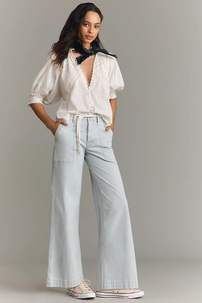 MOTHER Spinner Utility High-Rise Wide-Leg Jeans