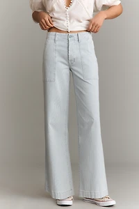 MOTHER Spinner Utility High-Rise Wide-Leg Jeans