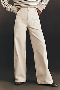 MOTHER Chisel Sneak High-Rise Wide-Leg Jeans