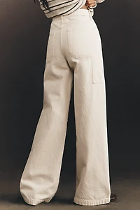 MOTHER Chisel Sneak High-Rise Wide-Leg Jeans