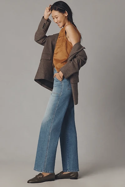 MOTHER Stitch-Up Maven High-Rise Straight Jeans