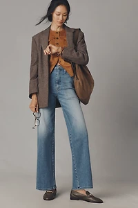 MOTHER Stitch-Up Maven High-Rise Straight Jeans