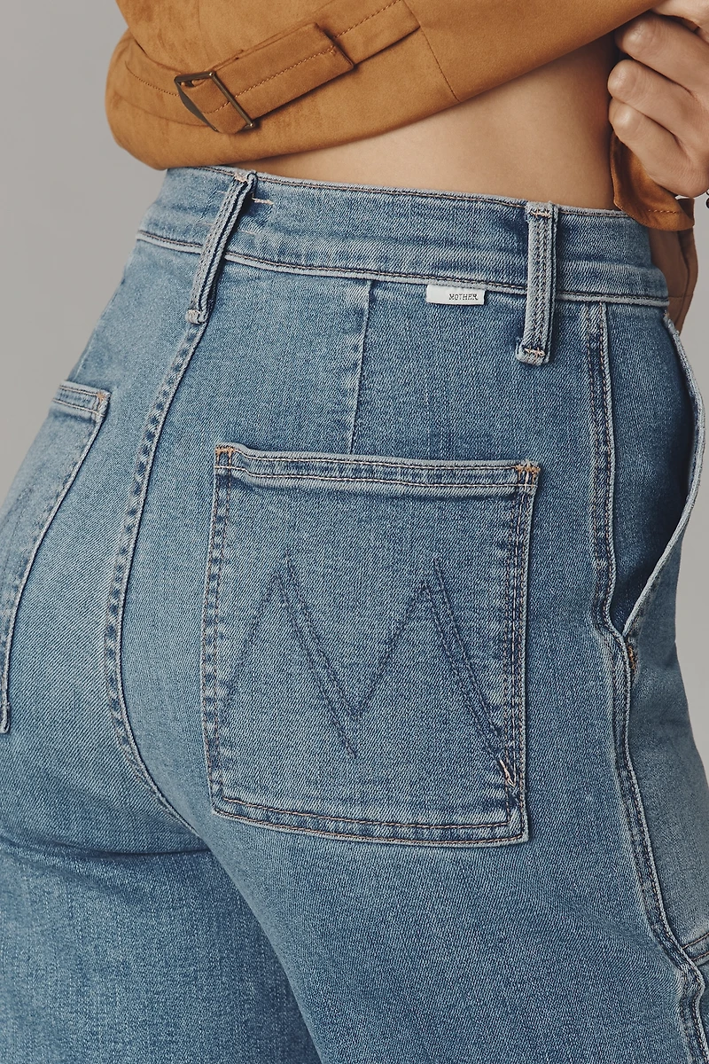 MOTHER Stitch-Up Maven High-Rise Straight Jeans