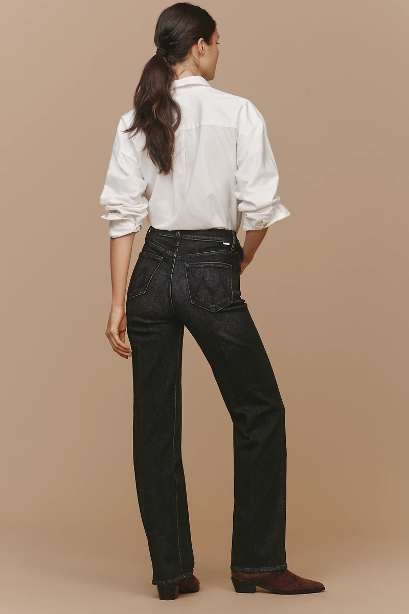 MOTHER Rambler Zip High-Rise Straight jeans