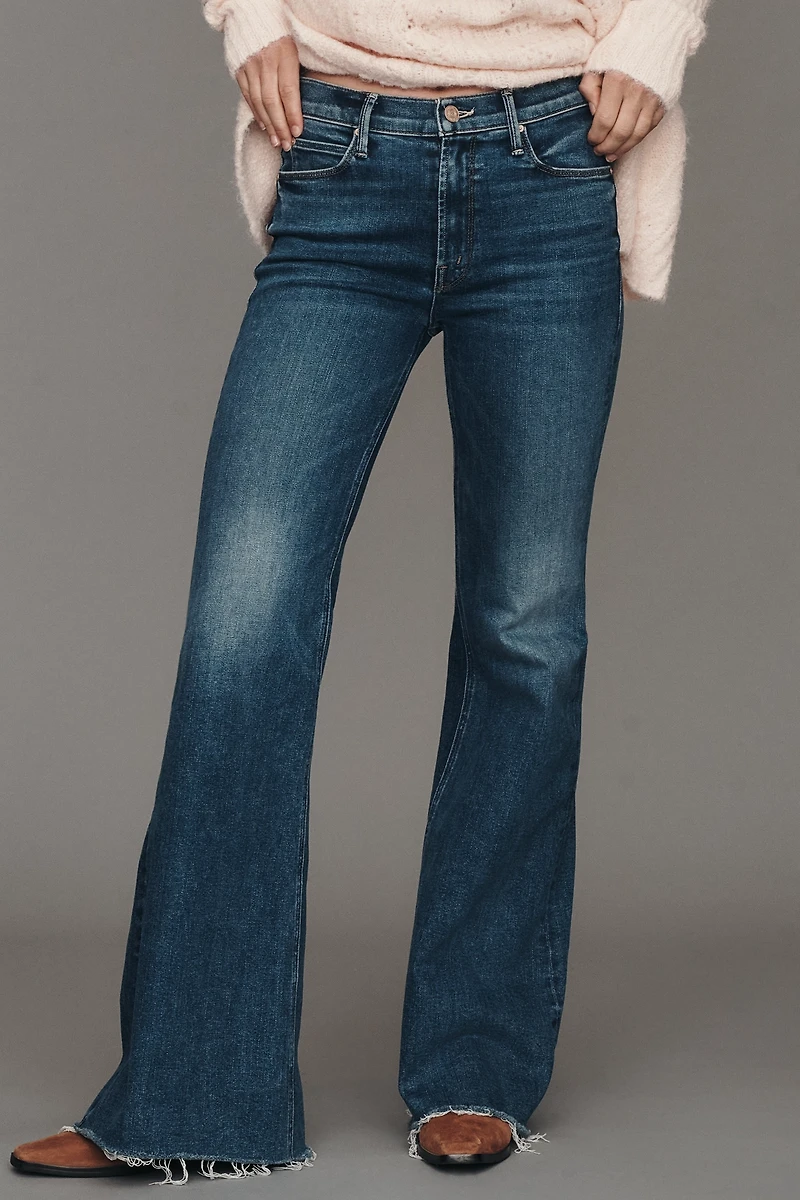MOTHER The Doozy Sneak Mid-Rise Wide-Leg Jeans