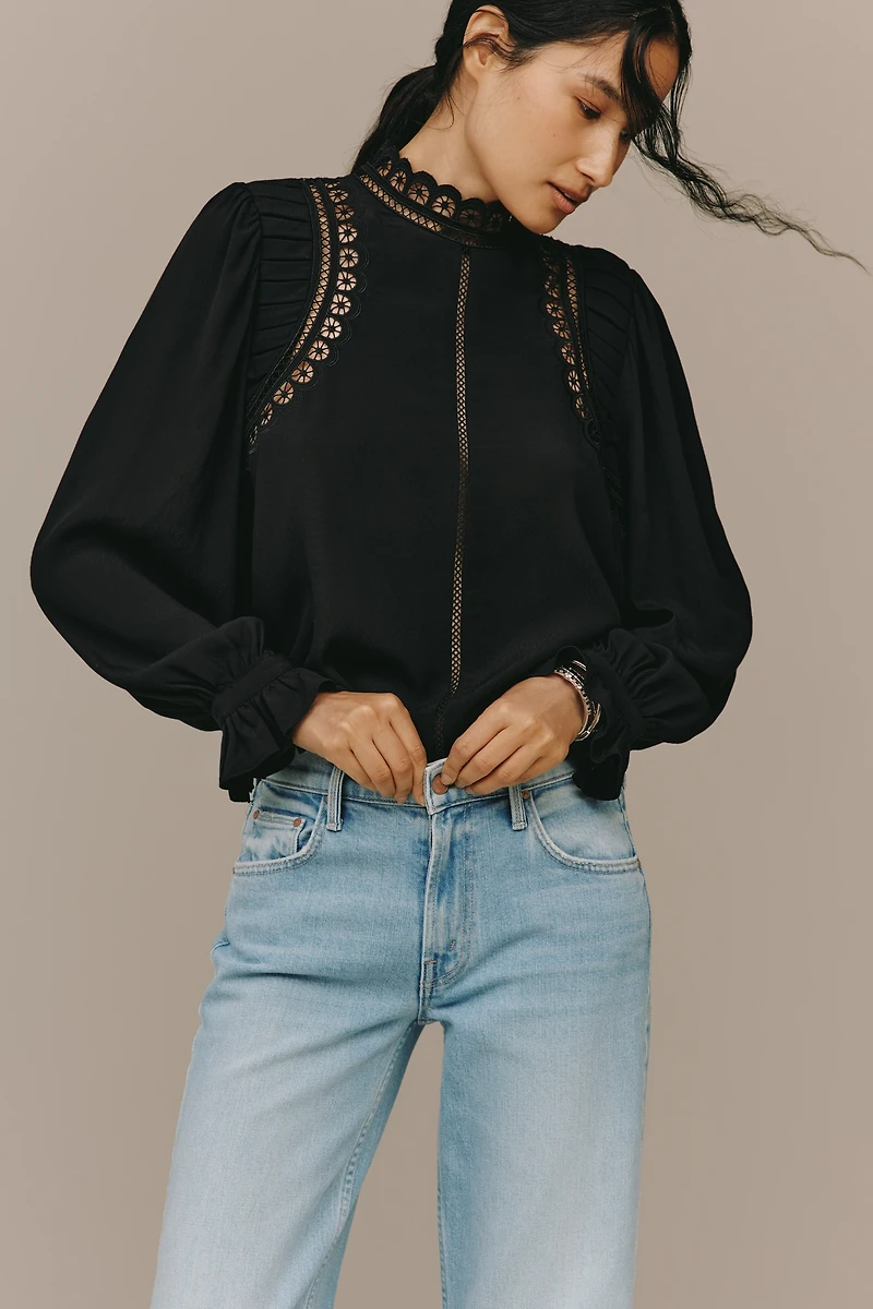 MOTHER The Bookie Sneak High-Rise Bootcut Jeans