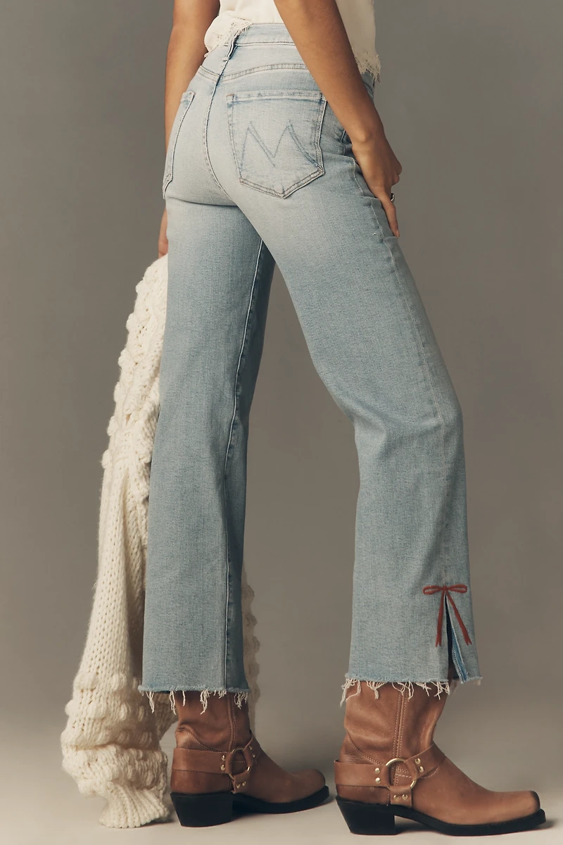 MOTHER The Rambler Zip Slice High-Rise Straight-Leg Jeans