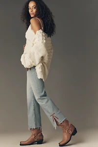 MOTHER The Rambler Zip Slice High-Rise Straight-Leg Jeans