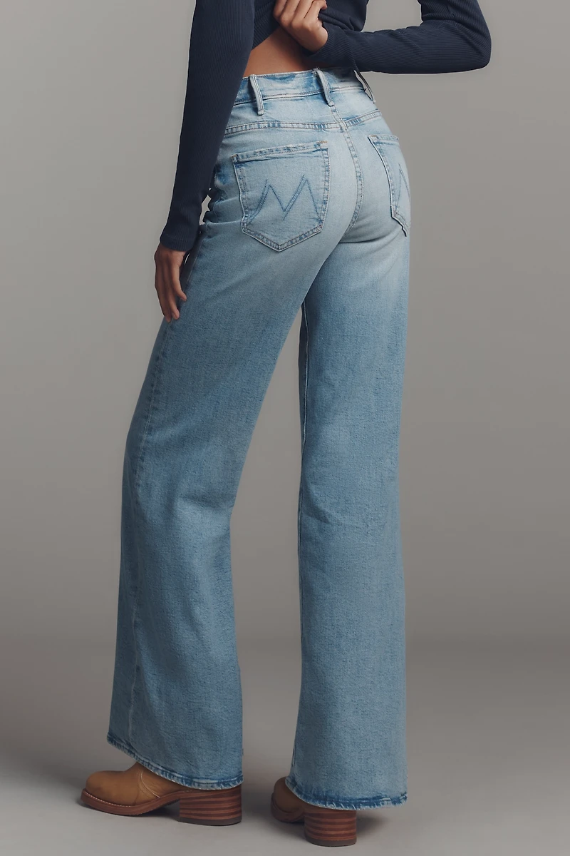 MOTHER The Hustler Roller Sneak High-Rise Wide-Leg Jeans