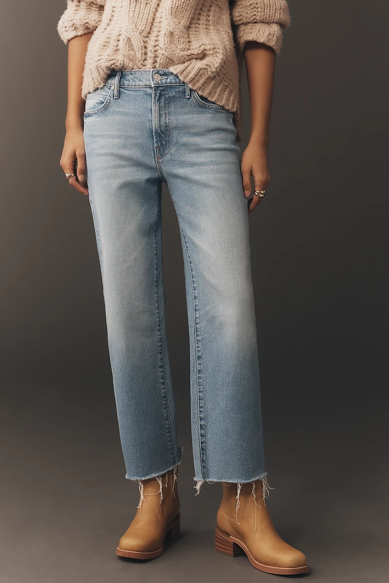 MOTHER Kick It Ankle Mid-Rise Straight Jeans