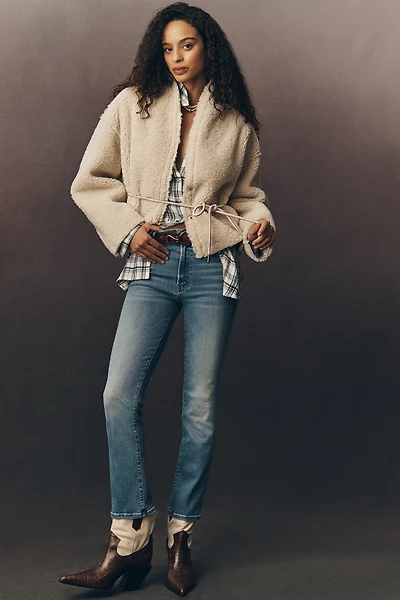 MOTHER The Insider Ankle High-Rise Bootcut Jeans