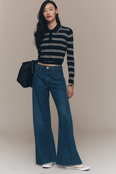 MOTHER Lemon Twist High-Rise Wide-Leg Jeans