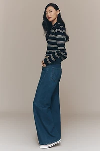 MOTHER Lemon Twist High-Rise Wide-Leg Jeans
