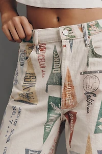 MOTHER Maven Sneak High-Rise Wide-Leg Jeans