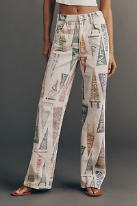 MOTHER Maven Sneak High-Rise Wide-Leg Jeans