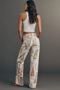 MOTHER Maven Sneak High-Rise Wide-Leg Jeans