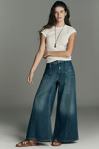 MOTHER Lunch Line Flood High-Rise Wide-Leg Jeans