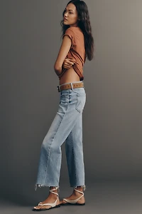 MOTHER The Rambler Zip Ankle Mid-Rise Straight Leg Jeans