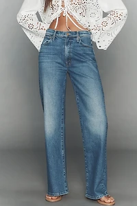 MOTHER Dodger Ankle High-Rise Relaxed Straight Jeans