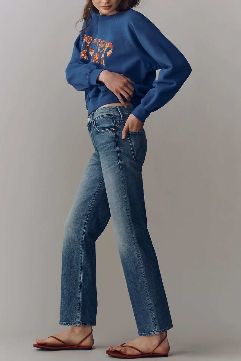 MOTHER Kick It Ankle High-Rise Straight-Leg Jeans