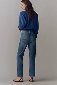 MOTHER Kick It Ankle High-Rise Straight-Leg Jeans