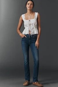 MOTHER Dazzler Mid-Rise Skimp Straight-Leg Jeans