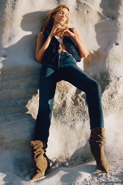 MOTHER Dazzler Mid-Rise Skimp Straight-Leg Jeans