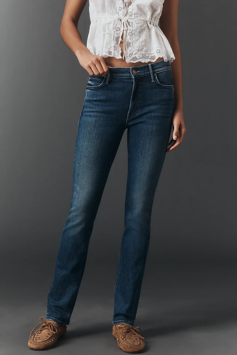 MOTHER Dazzler Mid-Rise Skimp Straight-Leg Jeans