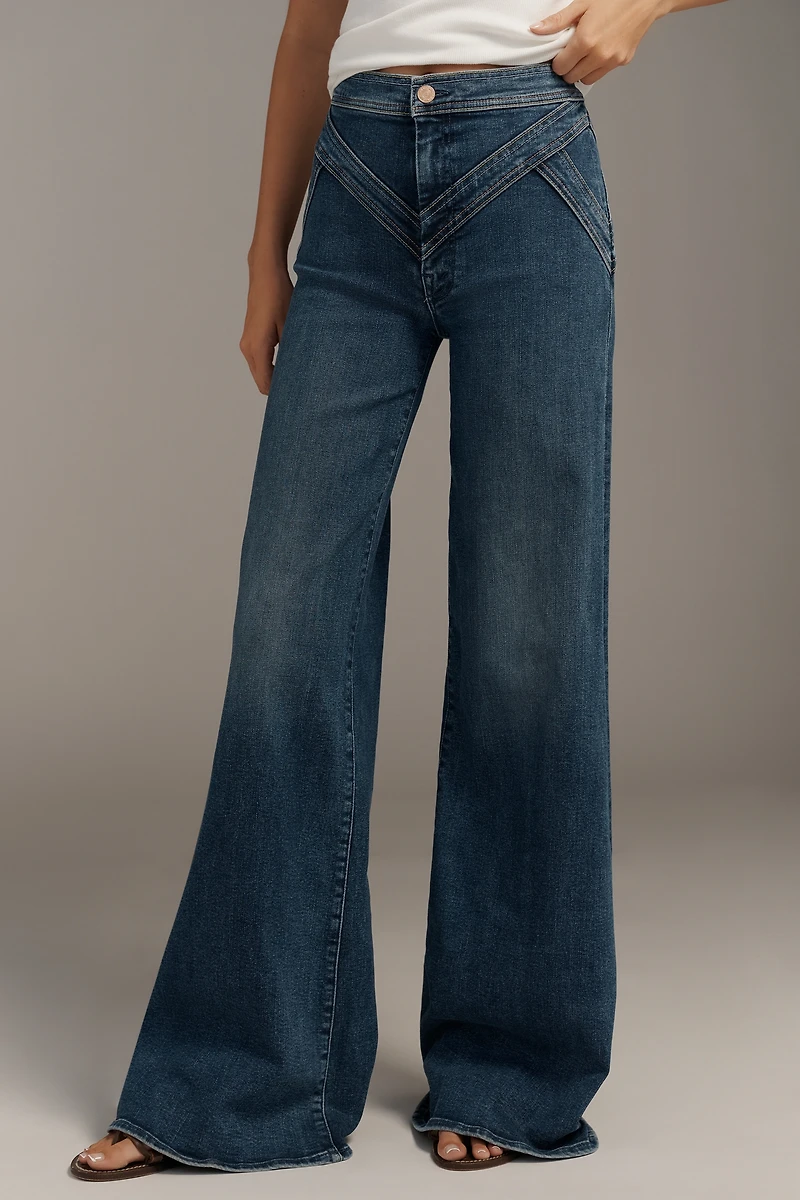 MOTHER Criss Cross Roller High-Rise Wide-Leg Jeans