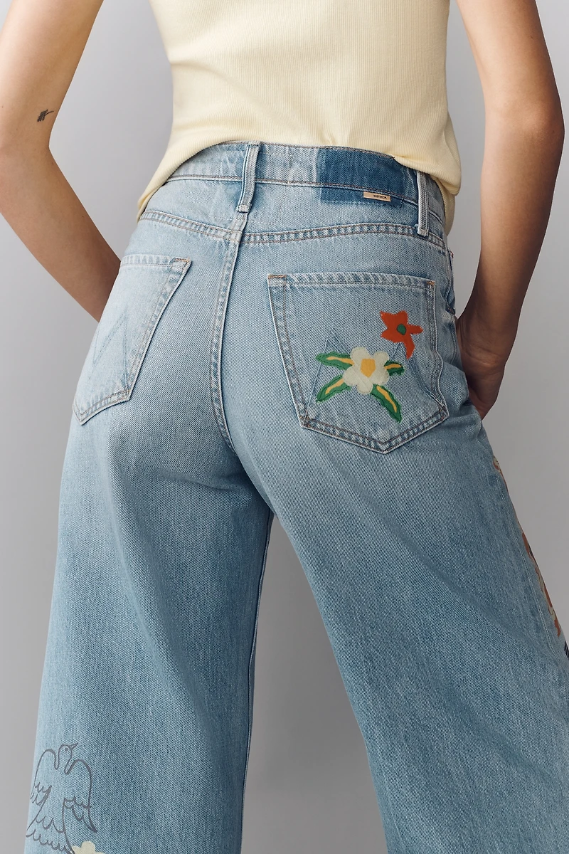 MOTHER Spinner Flood High-Rise Wide-Leg Jeans