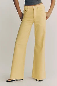 MOTHER Tomcat Roller Fray High-Rise Wide-Leg Jeans