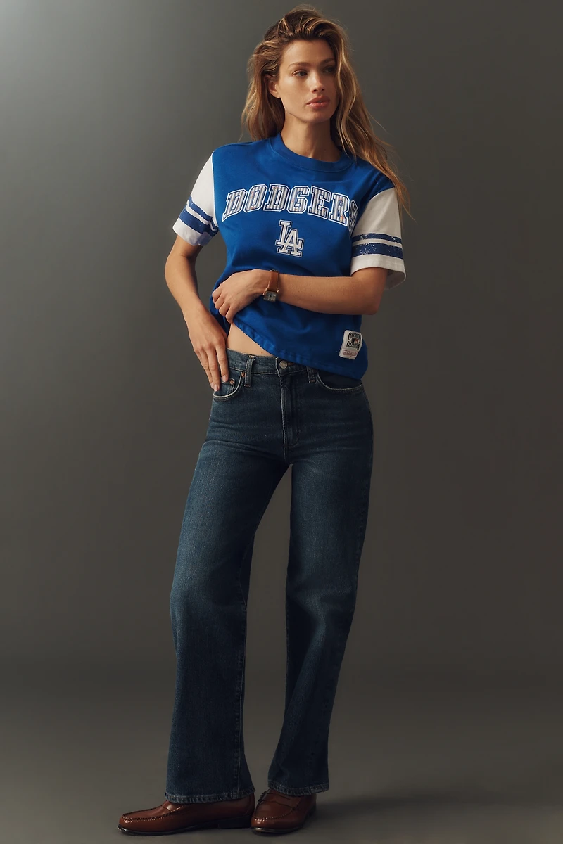 MOTHER Rambler Zip Ankle Mid-Rise Straight-Leg Jeans