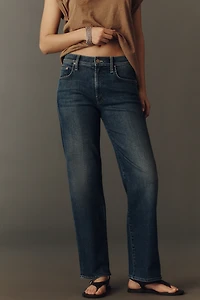 MOTHER Rambler Zip Ankle Mid-Rise Straight-Leg Jeans