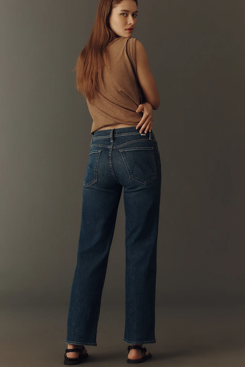 MOTHER Rambler Zip Ankle Mid-Rise Straight-Leg Jeans