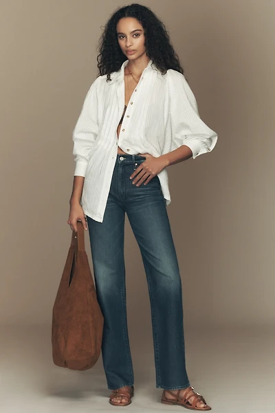 MOTHER Kick It High-Rise Straight-Leg Jeans