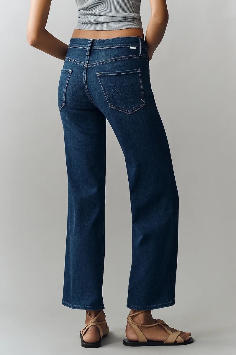 MOTHER The Mid-Rise Rambler Zip Flood Straight Jeans