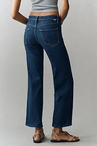 MOTHER The Mid-Rise Rambler Zip Flood Straight Jeans