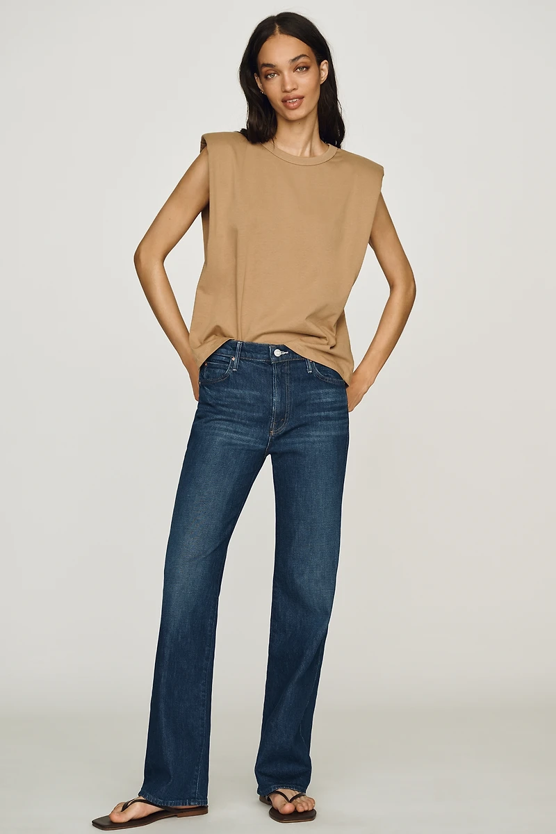 MOTHER Kick It Mid-Rise Straight-Leg Jeans