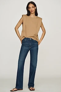 MOTHER Kick It Mid-Rise Straight-Leg Jeans
