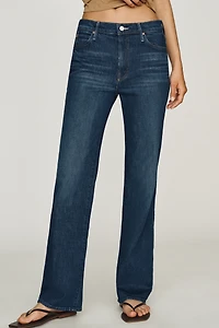 MOTHER Kick It Mid-Rise Straight-Leg Jeans