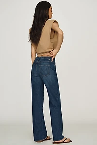 MOTHER Kick It Mid-Rise Straight-Leg Jeans