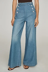 MOTHER Sugar Cone Sailor High-Rise Wide-Leg Jeans