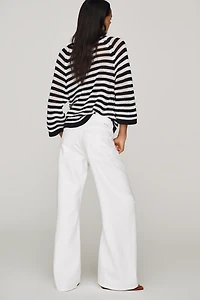 MOTHER Lemon Twist Skimp High-Rise Flare Jeans