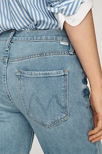 MOTHER The Bookie Sneak Mid-Rise Bootleg Jeans