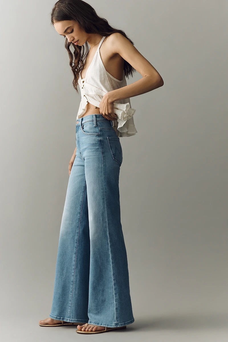 MOTHER High-Rise Hustler Roller Sneak Jeans