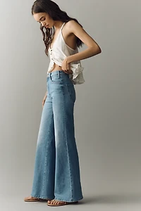 MOTHER High-Rise Hustler Roller Sneak Jeans