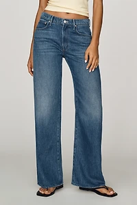 MOTHER Lasso Sneak Mid-Rise Wide-Leg Jeans