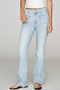 MOTHER Insider Patch Pocket Mid-Rise Bootcut Jeans