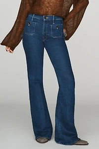 MOTHER The Patch Pocket Doozy Mid-Rise Flare Jeans