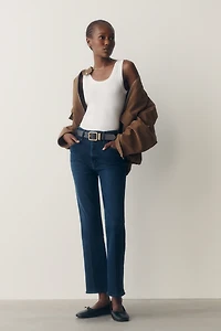 MOTHER Hustler High Rise Crop Flare Jeans